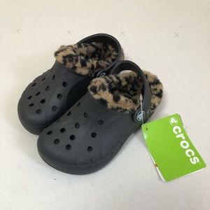 Kids Crocs Animal Fur lining 10/11 BNWT
